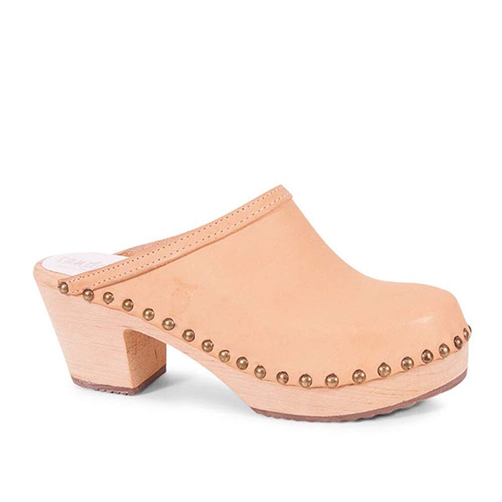 Sandgrens High Heel Wooden Clog Mules Sz 37